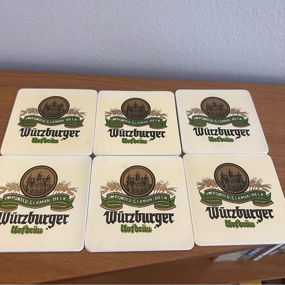 Set of 6 - Vintage Plastic German Beer coasters - made in Japan - Picture 4 of 8